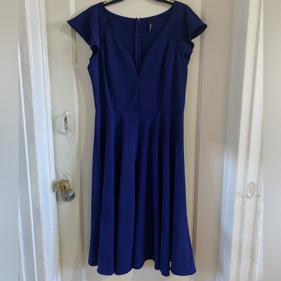 NEW LULUS Exclusive Skirts So Good Royal Blue Midi Dress SIZE: XL - Picture 7 of 12